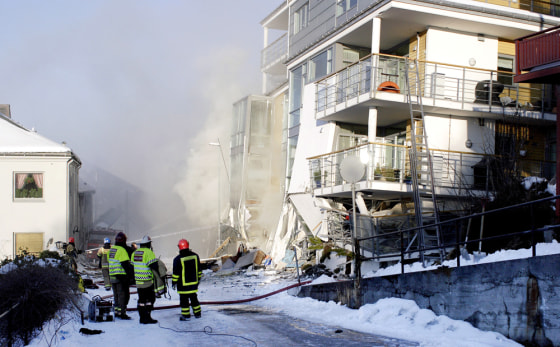 Image: Collapsed building in Aalesund, Norway