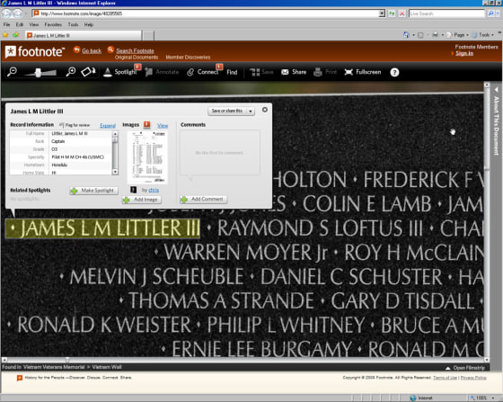 Image: Interactive Vietnam Wall.