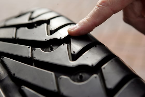 Image: Studs on a Q Tire