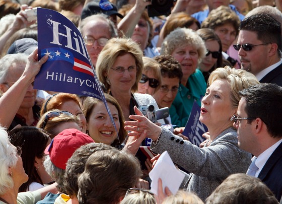Image: Senator Hillary Rodham Clinton campaigning