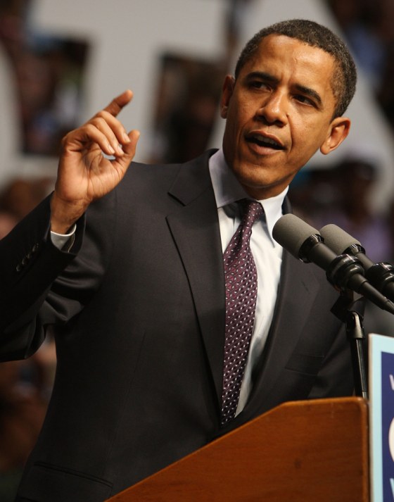 Image: Barack Obama Holds Pennsylvania Primary Night Event In Indiana