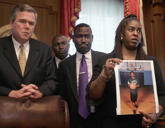 Image: Gina Jones, Jeb Bush, Daryl Parks, Ben Crump