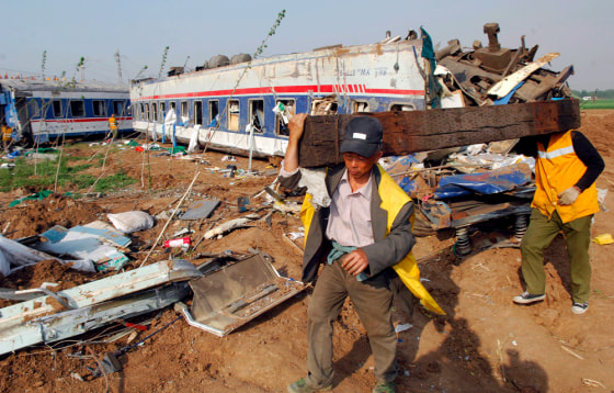 Image: China train crash