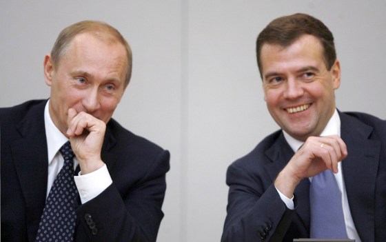 Image: Russian Prime Minister Vladmir Putin and President Dmitry Medvedev