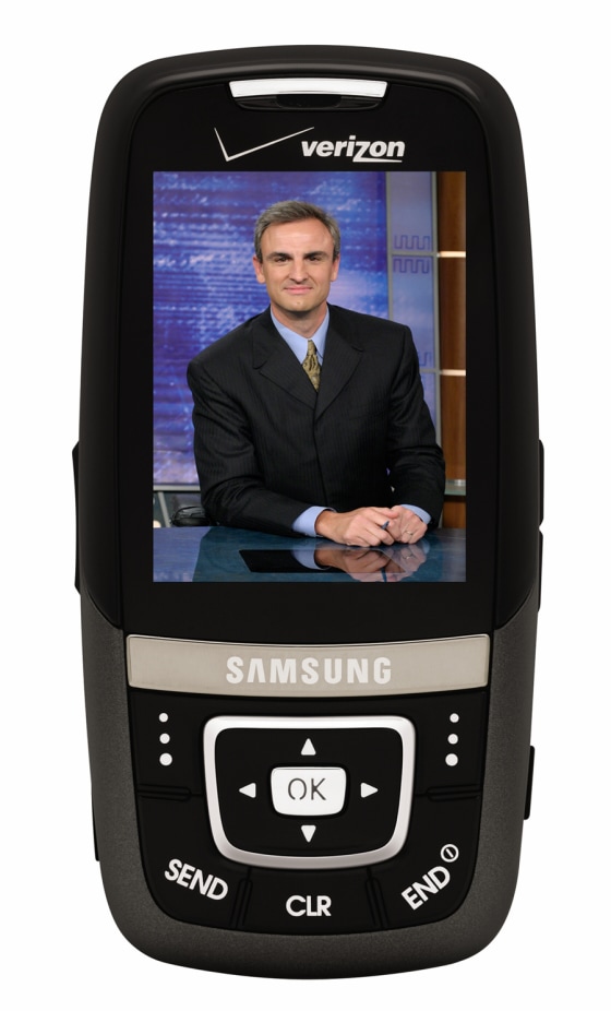 ESPN TV is shown on this Samsung SCH-u620 phone, with Verizon Wireless' V Cast Mobile TV Service, which costs $15 a month.
