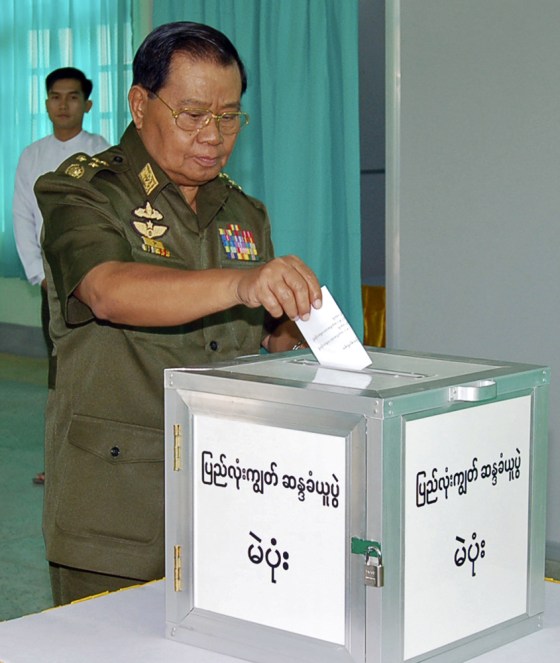 Image: Senior General Than Shwe on Myanmar