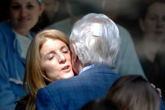 Image: Edward M Kennedy, Caroline Kennedy Schlossberg