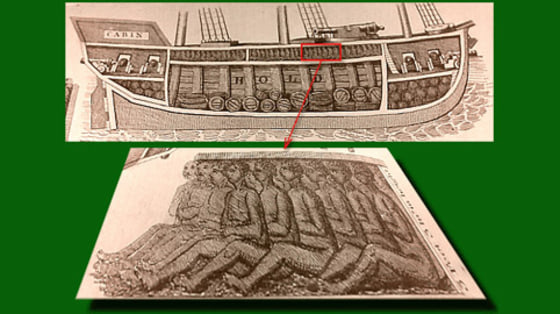 Image: Sketch of a slave ship