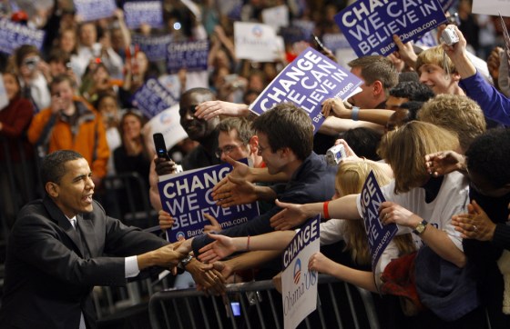 Image: Barack Obama campaigning in Nebraska