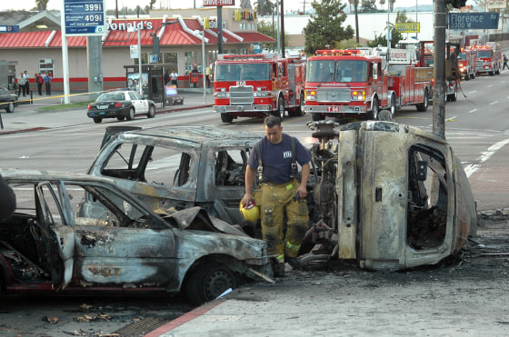 Image: Six-vehicle collision in South Los Angeles