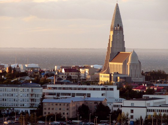 The majestic Hallgrimskirkja Church in Reykjavik, Iceland.