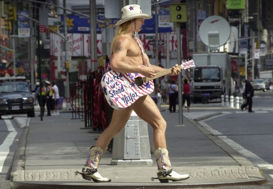 Image: The \"Naked Cowboy,\" Robert Burck
