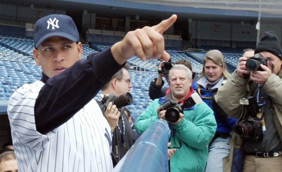 Alex Rodriguez is awestruck that he's a Yankee.