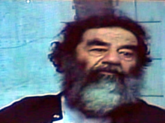 Saddam Hussein is seen after his capture Sunday.