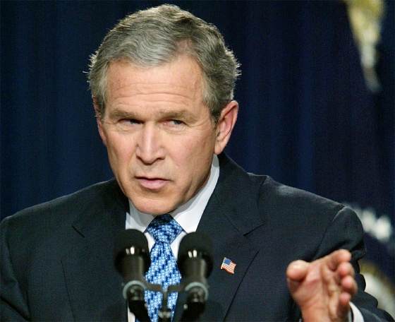 US PRESIDENT BUSH TALKS DURING NEWS CONFERENCE IN WASHINGTON