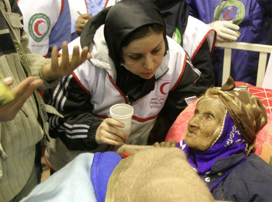 IRANIAN WOMAN RECEIVES TREATMENT AFTER BEING BURIED FOR EIGHT DAYS IN BAM EARTHQUAKE