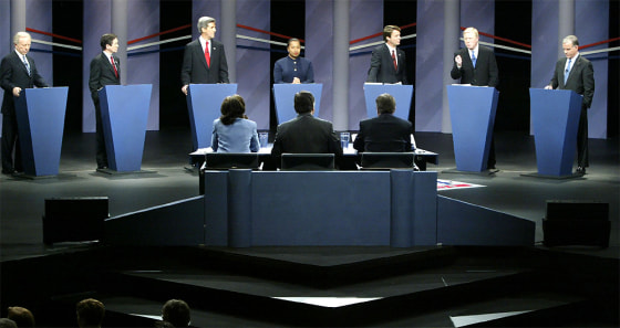 DEMOCRATIC PRESIDENTIAL CANDIDATES AT IOWA DEBATE