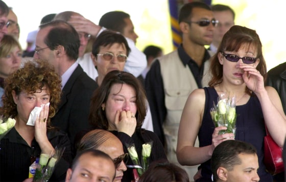 French citizens attend a memorial service Thursday in the Egyptian Red Sea resort of Sharm el-Sheik.