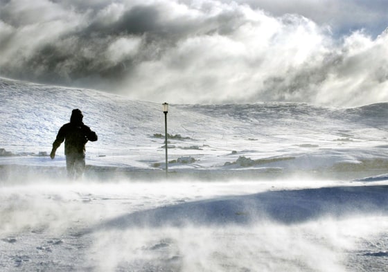 Much of Europe has seen heavy snowfall the last two days, including the Shetland Islands off the north coast of Scotland.