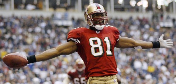 Owens celebrates a 4th quarter TD