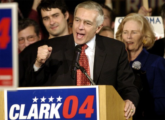 Wesley Clark Celebrates His Victory In Oklahoma