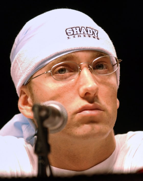 RAP STAR EMINEM AT DETROIT HIP HOP SUMMIT