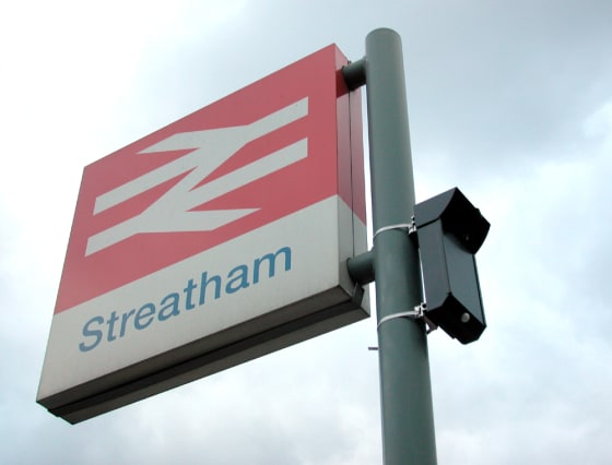 “Police warning: Keep your mobile phones safe — robbers operate in this area,” says a voice recording that emanates from a metal box mounted on a Streatham railway sign, in the borough of Lambeth, south London.