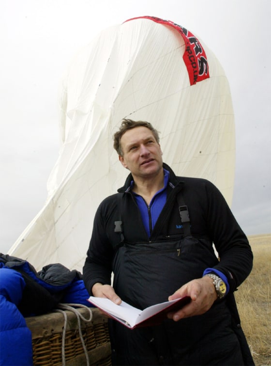 BRITISH BALLOONIST REVIEWS LOGBOOK AFTER WORLD RECORD FLIGHT