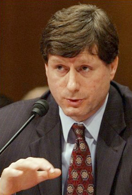 Undersecretary of Defense for Intelligence Stephen Cambone testifies to the Senate Armed Services committee last week about abuse of Iraqi prisoners at Abu Ghraib.