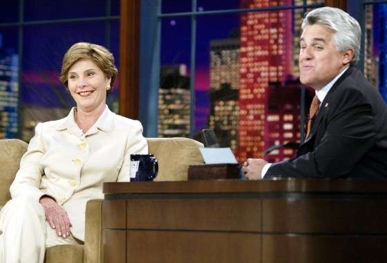 US FIRST LADY LAURA BUSH ON THE TONIGHT SHOW WITH JAY LENO