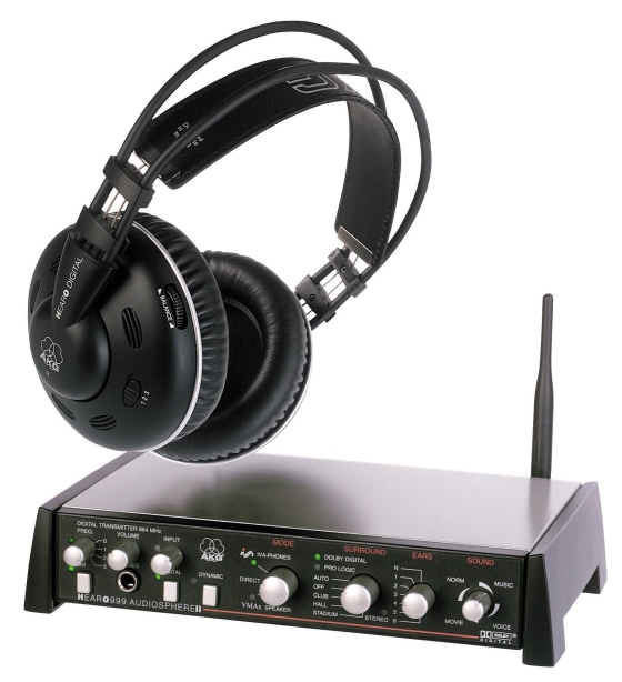 AKG's hearo 999 audiosphere II wireless system brings surround sound to headphones.