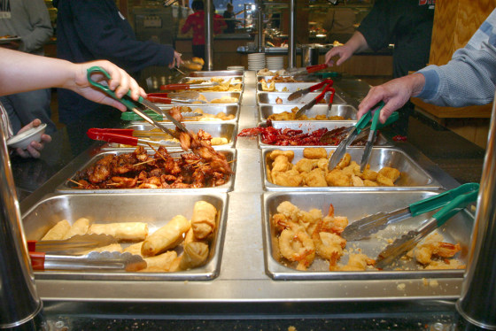 A dizzying array of food choices, like this variety at the Red Apple Buffet in Concord, N.H., on April 4, has been found in some studies to lead people to eat more than they normally would.