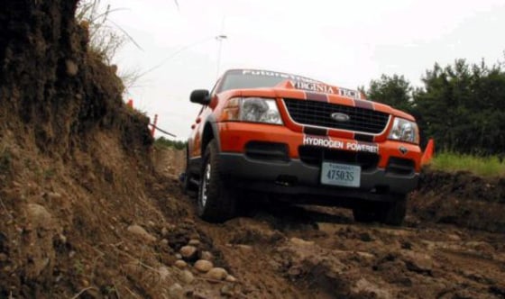 Re-engineered by Virginia Tech students, this SUV was one of 15 that competed this week in the FutureTruck competition.