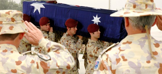 Pvt. Jake Kovco casket