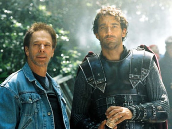 Jerry Bruckheimer on the set of "King Arthur"
