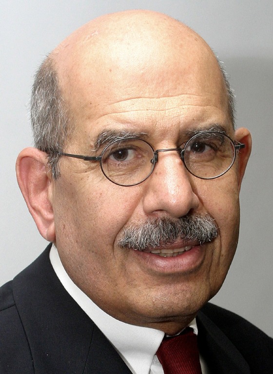 INTERNATIONAL ATOMIC ENERGY AGENCY CHIEF MOHAMED ELBARADEI ATTENDS A MEETING IN JERUSALEM