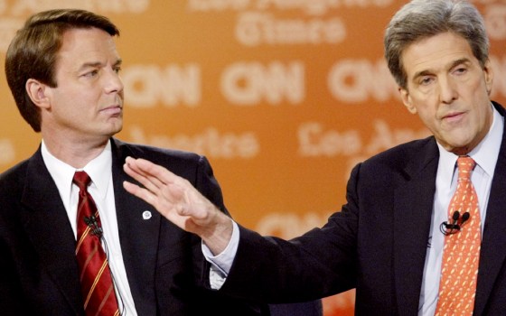 JOHN KERRY MAKES POINT IN DEBATE IN LOS ANGELES