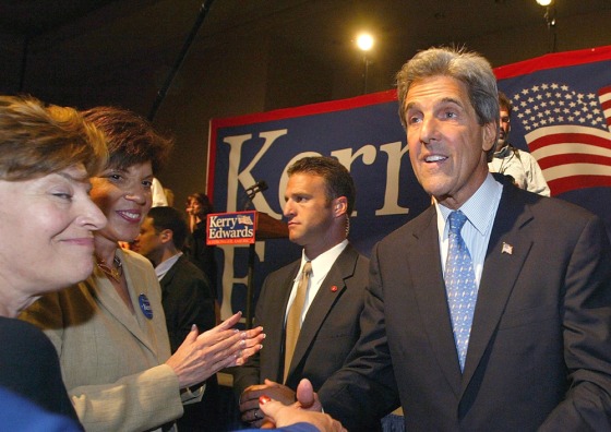 John Kerry Campaigns In Boston
