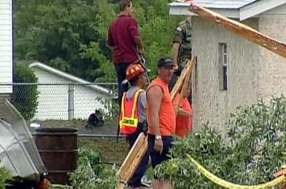 Repairs were being made Friday in some North Carolina communities after areas were hit by remnants of Tropical Storm Bonnie.