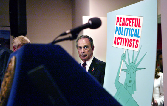 Mayor Michael Bloomberg: "It's no fun to protest on an empty stomach."
