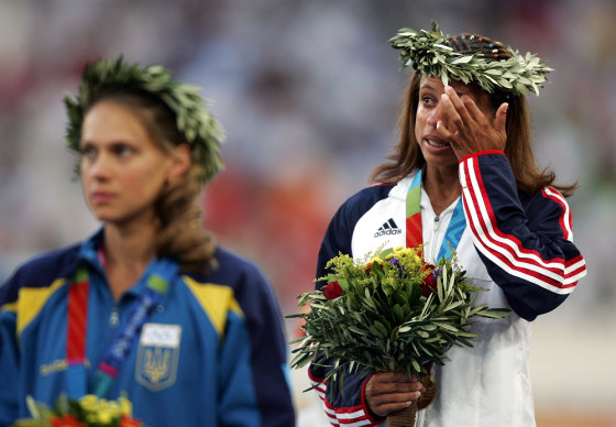 Womens 100m Hurdles Medal Ceremony