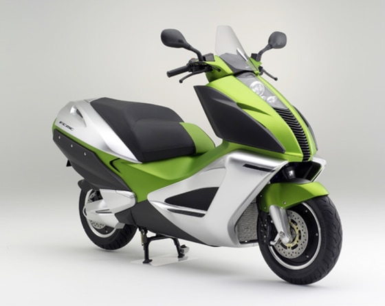 Honda's fuel cell scooter incorporates the fuel cell stack in the midsection.