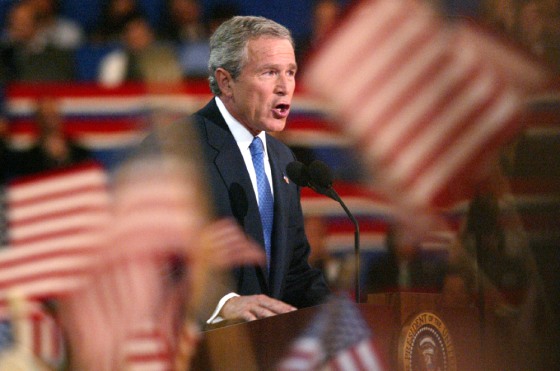 President Bush accepts the party nomination at the Republican National Convention&nbsp;Sept.2 in New York. 