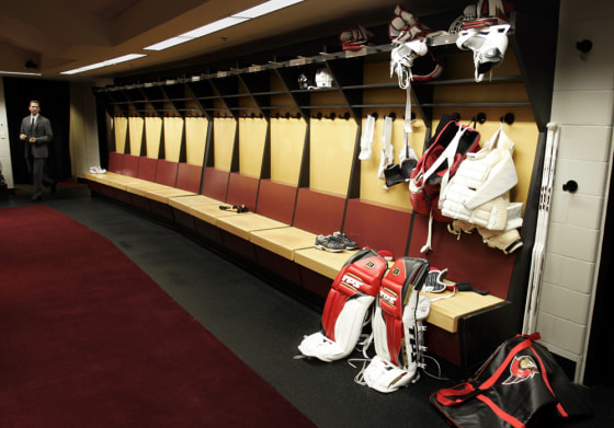 Senators locker room