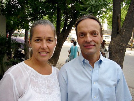 Howard Staab, shown here with&nbsp;his partner Maggi Grace, traveled to India to undergo surgery to corret a faulty heart valve.