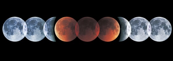 Aligning his camera on the same star for nine successive exposures, Sky &Telescopecontributing photographer Akira Fujii captured this record of the Moon’s progress dead center through the Earth’s shadow in July 2000. On October 27-28, 2004, another total lunar eclipse will be visible from North America — right in the middle of World Series Game 4!