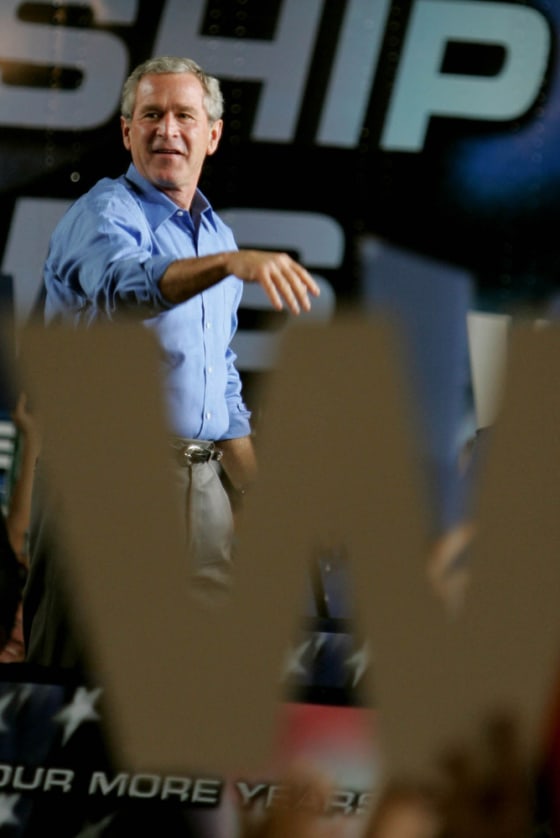 President Bush Campaigns In Northern Swing States