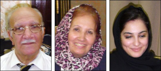 Al Jazeera television has reported that two of the three relatives of Ayad Allawi kidnapped last week have been released. Ghazi Allawi, left; his wife Suaad, center; and their daughter-in-law Wasnaa are pictured in 2003 family photos. The three were kidnapped on Tuesday in Baghdad.