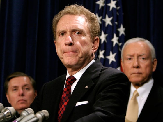 Senator Arlen Specter holds a press conference at the U.S. Capitol