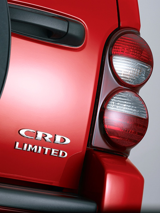 The main distinguishing exterior feature on the diesel Liberty is this CRD plate, which stands for Common Rail Diesel.